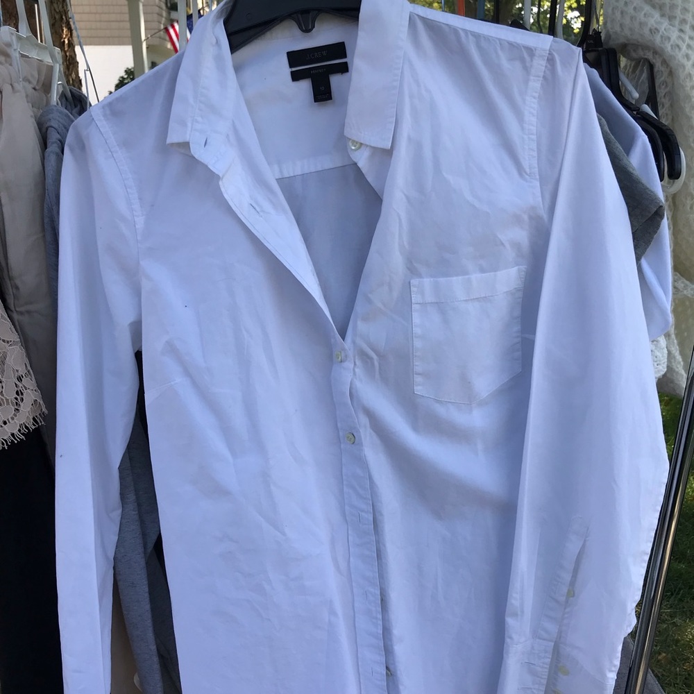 J Crew White Blouse